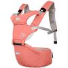 SONARIN Front Premium Marsupio Neonati Ergonomico Con Sedile,Multifunzione,Bambino da 0 a 3 anni,fibbia rotante a farfalla,Sicuro e Comodo,Adattato al crescere del tuo bambino(Rosa)