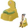 Erice Vasino per bambini, vasino separato per addestrare i dinosauri, con schienale in gomma antiscivolo, vasino per bambini e bambine (giallo)