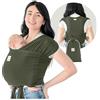 KeaBabies Fascia Porta Bebè D-Lite - Facile Da Trasportare, Fascia Porta Bebè Regolabile, Fascia Porta Bebè Da Neonato A Bambino, Porta Bebè Ad Anello, Fascia Portabebè Ad Anello (Forest)