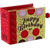 Lutèce Créations Carillon/scatola musicale a manovella di cartone illustrato a forma di libro con meccanismo musicale 18 note - Happy birthday to you - Tanti auguri a te (Mildred Jane Hill e Patty Smith Hill)
