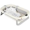 Belfoyer Vaschetta Bagnetto Neonato Pieghevole con Cuscino Morbido - Vasca Bagnetto Ergonomica Antiscivolo Portatile per Bambini Fino a 36 Mesi（Grigio）