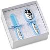 Disney VALENTI & CO. Disney Baby Prima Infanzia - Set Box Regalo Con Spazzola Capelli E Pettine Indispensabile Tra Gli Accessori Neonato Con Finiture Topolino Mickey Mouse In Argento, Celeste, One size