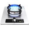 Generic Fornello a gas in acciaio inox da 43 cm, 8,5 kW, timer ad alta fiamma a nove cavità, protezione per casa, cucina, campeggio, casa (GPL)