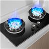 Generic Stufa a gas portatile con accensione automatica e piano in vetro temperato per camper, appartamento e cucina all'aperto