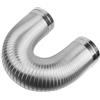 QCKRTAU Tubo di fumo in alluminio puro resistente alle alte temperature da 1,5 m/2 m for cappa da cucina/scaldabagno/asciugatrice ad alta potenza(160mmx1.5m)