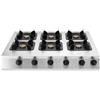 Generico Fornelli A Gas Con 3-8 Fuochi, Bruciatore Wok In Acciaio Inox, Fornello A Gas Da Tavolo Da 4,2 KW Con Protezione Di Sicurezza, Kit Fonte NG/GPL, For Cucina(NG,6 burners)