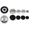 Franza Whirlpool - Kit 5 bruciatori Originali Defendi completi di piattelli spartifiamma 4 fuochi + tripla corona per cucina piano cottura 5 fuochi - Made in Italy - WR20/L