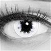 Meralens Lenti a Contatto Colorate nere Black Zombie Lenses - con porta lenti a contatto - ideali per Manga Anime Halloween - Durata 1 Anno - 1 Coppia senza correzione