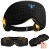 Mixiba Mascherina per dormire 3D, mascherina per dormire sagomata Bluetooth, maschera oscurante regolabile, facile installazione, cuffie stereo ultra sottili per uomini e donne