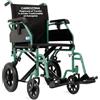 REMEDIA ONE Sedia a Rotelle Pieghevole Leggera da Transito, 43 cm, Verde