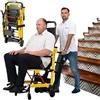 WOLWES Montascale Portatile,Carrello Elettrico per Sedia A Rotelle per Scale da Arrampicata,Montascale Elettrico,Sedia A Rotelle per Salire Le Scale,Lega di Alluminio Yellow