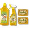 ALGA BIO box risparmio 4PZ - SAPONE ECOLOGICO CONCENTRATO GEL 1250 ML (1PZ) - SGRASSATORE UNIVERSALE 500ML (1PZ) - SAPONE ECOLOGICO 400 GR (2PZ)