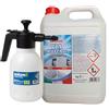 Rhütten Antimuffa per muri interni, superfici lavabili, WC e Bagno - Via Muffa 5 lt + Pompa a pressione 2lt - Smacchia e Igienizza - Tappo Salvabimbo