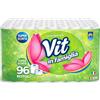VIT In Famiglia ISALP SHOP - Vit In Famiglia | Carta igienica 96 rotoli x 100 strappi, 2 veli super compatto | Super scorta per super risparmio | Carta 100% certificata FSC®