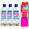 DC CASA NUNCAS SET 3 GLASNET FORTE 500 ML + pacco scorta 5 panni in microfibra 30x40cm