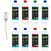 BiOHY Set completo di detergente con dosatore (8 x 1 L) | detergente per bagno, finestre e pavimenti | potente ed efficiente | detergente biologico sostenibile