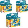 Kodak Fotocamera monouso subacquea sportiva monouso con pellicola a 800 velocità a 27 esposizioni (confezione da 3)