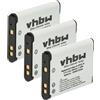 vhbw 3x batteria compatibile con Nikon CoolPix S100, S2500, S2550, S2600, A100, S2700, A300 fotocamera digitale DSLR (600mAh, 3,7V, Li-Ion)