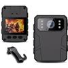 JOJIDE Bodycam, Mini telecamera HD 4K con registratore della polizia con schermo HD IPS Telecamera for il corpo della polizia HD, telecamera portatile