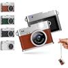Sxhlseller Mini Fotocamera Portachiavi, Videoregistratore 1080P Fotocamera Digitale da 2 MP con Schermo a Colori e Luce Flash, Piccole Fotocamere retrò Ricaricabili per Vlog di Viaggio (BROWN)