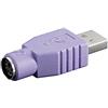 goobay USB / PS2 Adapter Grigio, Viola Cavo di interfaccia e Adattatore