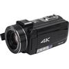 NOENNULL Videocamera, Zoom 16X, Messa a Fuoco Automatica, Porta 1/4, Schermo Ruotabile a 180°, Videocamera Digitale 4K Anti-vibrazione a 6 Assi, 1300 MAh, per Registrazioni a Vita