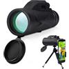 UsmAsk Telescopio monoculare, telescopio monoculare super chiaro 80x100, monoculare ottico h alimentato, telescopio portatile con zoom a doppia messa a fuoco impermeabile per viaggi, caccia, viaggi