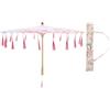Kichvoe Ombrello Cinese Nappine e Motivo Floreale Rosa, 82 CM, Accessorio per Danza Classica e Performance Teatrali, di Seta