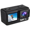 Generic Action camera impermeabile 5K 50MP con EIS, WiFi, grandangolo 170°, touchscreen a doppio colore, nero, per fotografia subacquea e vlogging