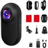 Xilecam Mini Body Cam Telecamera Indossabile, Action Cam POV Camera Include Scheda di Memoria, Telecamera Portatile Clip On Leggera per Casco Moto Vlog, Bici,Viaggi e Lavoro（Nero）