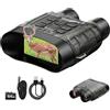 ALEENFOON 4K 48MP Binocolo Visione Notturna, 5000 mAh, Zoom 8X, Portata 400 m, Include Scheda da 64 GB, Schermo da 3 Binocolo Visione Notturna per Campeggio, Caccia e Sicurezza