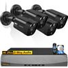 OOSSXX 4K/8.0 Megapixel & 130° Ultra Wide-Angle 2-Way Audio PoE Outdoor Home Security Camera System Wired Outdoor Video Surveillance IP Cameras System DVR System