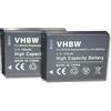 vhbw 2x batteria compatibile con Samsung ST200, WB210, ST200F, PL210, SH100 fotocamera (700mAh, 3,7V, Li-Ion)