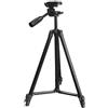 PopieL Treppiede per Cellulare In Lega di Alluminio, Treppiede da Viaggio per Selfie Fotografici Trasmessi In Diretta, Treppiede Portatile per Fotocamera Reflex, 1,3 M Nero