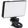 lvifloae Clip portatile per foto Luce da 2500K a 9000K Luminosità regolabile 12W LED Luce di riempimento per videoconferenze per computer Tablet Cellulare per trucco, TikTok, (Negro)