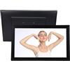 Vikye Cornice Digitale da 21,5 Pollici, Touch Screen LCD 1920x1080 con Memoria da 32 GB e connettività WiFi, Condivisione di più Account per Foto e Video (Spina europea)