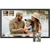 BSIMB Cornice digitale grande da 32 pollici, touch screen 64 GB, 1920 x 1080 FHD, WiFi, supporto da parete incluso, condivisione di immagini/video tramite app/USB/SD, facile installazione, regali per