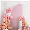 Mateju Copertura per Fondale ad Arco di Nozze in Spandex Tinta Unita Copertura Arco 2-faccia per Decorazione Cerimonia Festa Compleanno Banchetto (cornice non Incluso) (2.5ft (77x77cm),Rosa)