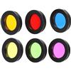 Denash Kit Filtri Oculari per Telescopi Astronomici Colorati, 6 Colori Riducono L'abbagliamento e Migliorano il Contrasto, Compatibile con Telescopio da 1,25 Pollici, Portatile