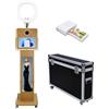 PAAFNN Macchina per cabina fotografica ad anello con touch screen a specchio e schermo diviso LCD, stazione per selfie, supporto per eventi (Macchina + mini stampante)