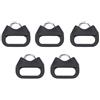 Culnflun Anello triangolare del gancio cinturino 5 pc anello diviso in lega di ricambio per cinghia con spalla con spalla in lega di plastica nera 14x12mm