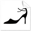 DIYthinker Tacchi alti semplice Graphics nero silhouette occhiali panno di pulizia del pulitore dello schermo 5PCS Gift