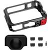 Oxxggkao Heavy Duty 360 Camera Cage con Quick Install Meccanismo Struttura di Raffreddamento Punto di Attacco Accessorio Multiplo Gabbia Metallo Sgancio Rapido