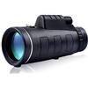 WANWEN Telescopio Monoculare 40X60, Monoculare Prisma Bak-4, Binocolo Monoculare Fmc, Con Copertura Antipolvere Porta Telefono Per Viaggiare Bird Watching Caccia Campeggio Concerto Ball Game little surprise