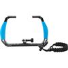 Generic Attrezzatura per Immersione Subacquea, Facile Installazione Supporto Leggero per Vassoio per Immersione Impugnatura in Silicone per Action Camera (cielo blu)