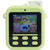 AKLOSIPY Fotocamera Stampata Istantanea Fotocamera Selfie Istantanea Fotocamera Digitale da 48 MP Doppio Lente da 2,4 Pollici Display 16x Zoom 1080p Video HD con Filtri Adesivi Giochi (panda verde)