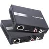 Cable Matters Kit adattatore audio over Ethernet a lungo raggio da 300 m con convertitore da digitale ad analogico (DAC) integrato, supporta Toslink audio ottico, L/R RCA (AudioExtender su adattatore