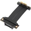 Generic Doppio Cavo Riser PCIE 4.0 X1 da 90 Gradi Che Supporta il Trasferimento Rapido dei Dati Grafici Ideale per Spazi Compatti Materiale TPE (50 cm)