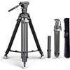 SMALLRIG AD-120 FreeBlazer Kit Treppiede Video in Fibra di Carbonio con Contrappeso, 77 con Contrappeso a 6 Livelli, Piastra a Sgancio Rapido a Doppia Modalità, Carico Massimo 17,6 Libbre - 4463