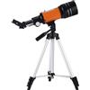 RENYUEH Telescopi Telescopio rifrattore equatoriale 150X Telescopio portatile da viaggio con treppiede per osservazione delle stelle all'aperto
